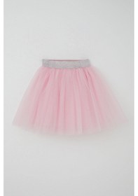 Resim Breeze Kız Çocuk Tütü Etek Beli Sim Detaylı Lastikli 5-10 Yaş, Pembe Pembe 