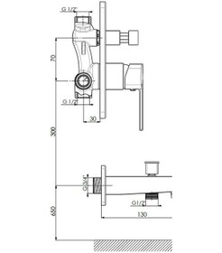 Resim Gpd Tam Ankastre Duş Seti Pedra Siyah 
