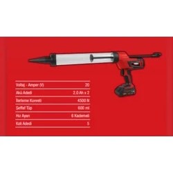 Resim Attlas Pro Atbl 18 CG-600 202C 2 Ah Akülü Silikon Tabancası 