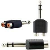 Resim Powermaster 6.3 Mm Stereo Erkek - 2 Rca Dişi Çevirici Jack 