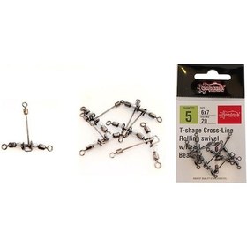 Resim Captain 5126 Üçlü Uzun T Fırdöndü 5 Adet Black Nikel 6x7 