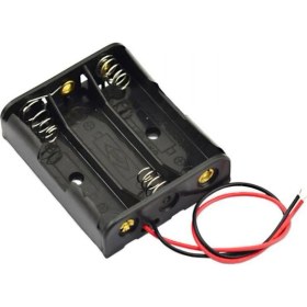 Resim Fano Elektronik 2'li IC-233D Pil Yuvası Yan Yana 3'lü ( AA ) 