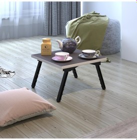 Resim Kenzlife Laptop Dizüstü Bilgisayar Sehpası Tankutay Gri 20 39 39 Yemek Sofra Siyah Ayak Beyaz 