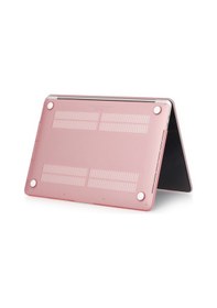 Resim Arabulalaca Apple Uyumlu MacBook Pro 13.3'' A 1502 - A 1425 Kılıf Mat Doku Hardcase Kapak Açık Pembe 