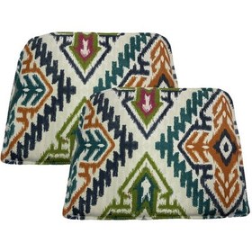 Resim Knsz sırt minderi 2 li zng&mğr&uslu kilim desen cırtlı tel bar sandalyesi sırtı için 