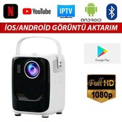 Resim Sarftech UMİOO A007 İos/Android/W indows/T vbox Uyumlu 4K FULL HD 1080P Çözünürlük Led Projeksiyon Cihazı 