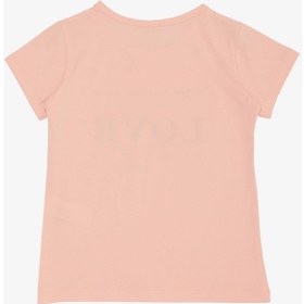 Resim Breeze Kız Çocuk Tişört Yazı Baskılı Taşlı 8-14 Yaş, Pembe Pembe 