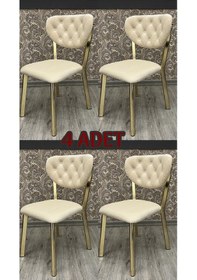 Resim Elma Sandalye 4 Lü Mutfak Sandalyesi Elma Sandalye Gold 