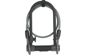 Resim Yale Yüksek Güvenlikli Kablolu U Bisiklet Kilidi - Gümüş Serisi 