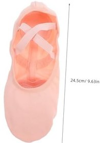 Resim Yetişkinler İçin Bale Ayakkabıları Nefes Alabilen Dans Ayakkabıları Esnek Elastik Bant Rahat Tabanlı Bale Dans Ayakkabıları Yoga Jimnastiği İçin Beden 42 