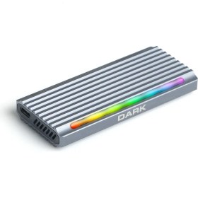 Resim Dark DK-AC-DSEM5 USB 3.2 Gen2 Type C - M.2 NVMe & NGFF SATA SSD RGB LEDLİ Disk Kutusu 