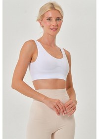 Resim Rosella Model Kalın Askılı Extra Sıkılaştırıcı Pedsiz Spor Sütyeni Beyaz Renk101 Beyaz 