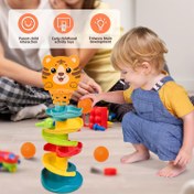 Resim Etkileşimli Bebek Topu Kulesi Oyuncak - Eğitici Aktivite Oyun Seti ile Yuvarlanan Toplar ve Mekanizma - Dayanıklı ABS Plastik - 18 Ay ve Üzeri Yaşlar için Beyin Gelişimini Artırır - Çok Renkli, Gençler İçin Eğitici Oyuncaklar 