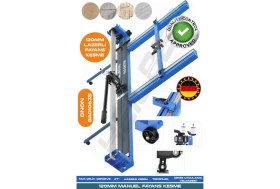 Resim Yeni Nesil Blue 120CM Lazerli Yağlı Çift Sürgülü Hassas Kesim Metreli Seramik Fayans Granit Kesme Makinesi 