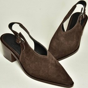Resim Fox Shoes Y654300202 Kahverengi Hakiki Deri Süet Alçak Topuklu Western Ayakkabı Kahverengi 