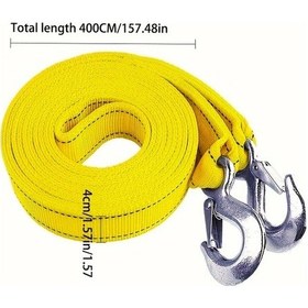 Resim Cloudstore Çekme Halatı 4 Metre Çift Kat Suv Polyester Dayanıklı Kurtarma Kayışı 