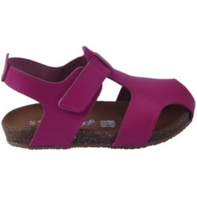 Resim Toddler Fuşya Mantar Taban Sandalet 23-25 