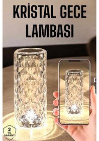 Resim Kristal Dokunmatik Ve Kumandalı Masa Ve Gece Lambası Renkli 