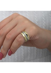 Resim Kristal Model Çift 925 Gümüş Alyans Yüzük 