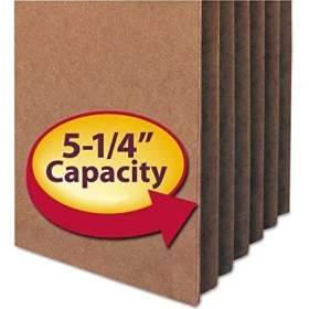 Resim Hype Store Dosya Cebi, Düz Kesimli Tab, 5-1/4" Genişletme, Mektup Boyutu, Kırmızı Ip, Kutu Başına 10 (73234) 