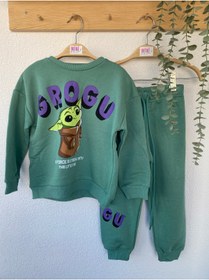 Resim minikidsstore Grogu Yeşil 2'li Eşortman Takımı 