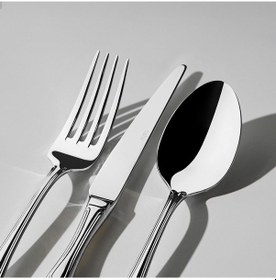 Resim Nehir Lalezar Sade 12 Kişilik 89 Parça Kutulu Çatal Kaşık Bıçak Takımı 