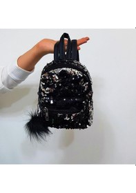 Resim Fiyra Crn Siyah Pullu Kız Çocuk Sırt Çantası 16cmx20cmx10cm Siyah 