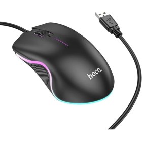 Resim Marsilyan Hoco GM19 Rgb LED Işıklı Gamer Oyuncu Kablolu Optik Mouse 