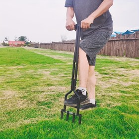 Resim Ayarlanabilir Yükseklik ve Derinlik Özellikli Ağır Hizmet Tipi Metal Çim Sulama ve Çukur Açma Aleti - Manuel Kullanım, Pil Gerektirmez, Çim Bakımı, Bahçe, Çiftlik, Çim Bakım Ekipmanları, Bahçe Bakımı, Ergonomik Sap, Dayanıklı Yapı, Bahçe Tutkunları için 