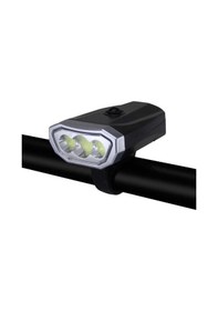 Resim Pil İle Çalışan Bisiklet Feneri 500 Lümel 3 Cob Led Lambası Aydınlatma Mat Siyah 