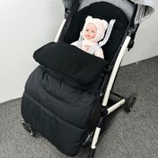 Resim 1 Adet Evrensel Bebek Arabası Ayak Isıtıcı, Polyester Yalıtımlı Rüzgar Geçirmez Bot Kapağı, Tek Paket 