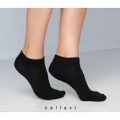 Resim CALLAVI Siyah Patik Penye Düz 10 Çift 