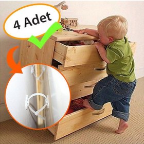 Resim Evokids Mobilya Sabitleyici Aparat 4 Adet Çok Renkli 