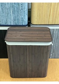 Resim Bambu2 Bölmeli Kirli Çamaşır Sepeti Dikdörtgen Diğer 