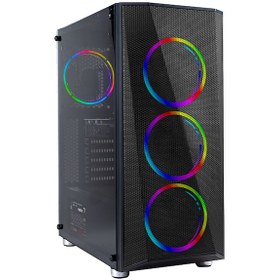Resim Turbox ASHE 4x ARGB Slim Ring Fan USB 3.0 600 W 80+ Plus ATX Bilgisayar Kasası 