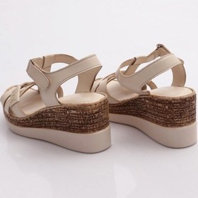 Resim Dgn 60 Kadin Dolgu Topuklu Cirtli Sandalet Buz 