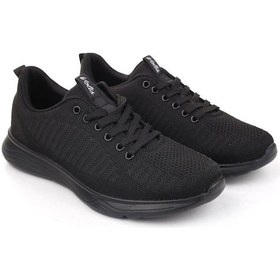 Resim Volis Siyah Fileli Günlük Bağcıklı Çocuk Sneaker Ayakkabı 36-40 Siyah 
