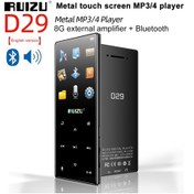 Resim Ruizu D29 Metal Mp3 Çalar Mp4, Bluetooth Harici Hoparlör İle Video Oynatmayı Destekler Siyah 8gb 