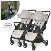 Resim Lorelli Loret Otomatik Katlanan Kabin Boy & İkiz Bebek Arabası - Grey 