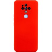 Resim Tecno Camon 16 Kılıf Nano Içi Kadife Silikon - KIRMIZI-(5796) 