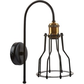Resim MYLİGHTS RETRO RUSTİK KAFES APLİK KĞU APLİK E27 DUYLU Siyah 