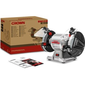 Resim Crown Taş Motoru 250 Watt CT13546 Profesyonel Taşlama Motoru 250 W Bileme Makinesi 150 mm 