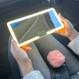 Resim Ultra-İnce LED Araba Makyaj Aynası, 3 Aydınlatma Modu, Şarj Edilebilir ve Ayarlanabilir Parlaklık - Dikiz Aynası için Dokunmatik Ekran, Kadınlar İçin Mükemmel Hediye, Arabalar, Kamyonlar, SUV'ler İçin Uygun, Araç İçi Geliştirme | Şık Tasarım | USB ile Çalışan Ayna 