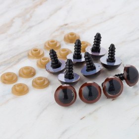 Resim Loren 14 mm Kahverengi 5 Çift Amigurumi Göz 