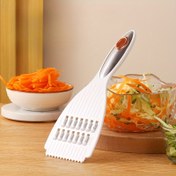 Resim 1 Adet Paslanmaz Çelik Sebze Dilimleyici ve Rendesi - Havuçlar, Salatalar için Keskin Bıçaklara Sahip Ergonomik Mutfak Aleti, Patatesler, Ev & Restoran Kullanımı İçin Verimli Yemek Hazırlığı, Şık Sap Tasarımı | Polipropilen Tutamak, Sebze Doğrayıcı 