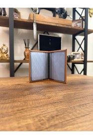 Resim EFE DERİ Renault taba Deri taba köşelikli Dikişli Araç Ruhsat Kılıfı Kabı Oto Ruhsatlık Araba Ruhsat Koruyucu 