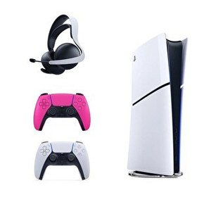 Resim Sony Playstation 5 Slim + 2. Pembe Dualsense + Pulse 3D Kablosuz Kulaklık (İthalatçı Garantili) 