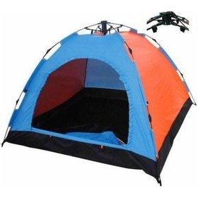 Resim High Grade Otomatik Çadır 200 x 200 x 140 CM 4 Kişilik Mavi - Turuncu 