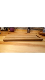 Resim F&S WoodArt Ahşap Meşe Saplı Kesme Sunum Mutfak Tahtası 