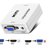 Resim 3C Store VGA - HDMI Uyumlu Dönüştürücü Vga2 Hd Video Kutusu Ses Adaptörü 1080P (Yurt Dışından) 